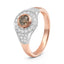 9ct Rose Gold Australian Chocolate Diamond Halo Ring