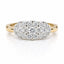 18ct Yellow & White Gold Diamond Trilogy Twist Ring