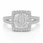 18ct White Gold Diamond Cluster Ring