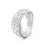 18ct White Gold Large Crossover Pavé Diamond Ring