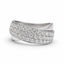 18ct White Gold Diamond Three Row Twist Ring