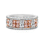Platinum & 18ct Rose Gold Pink and White Diamond Ring