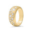 18ct Yellow Gold Domed Diamond Scatter Ring