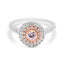 18ct Rose & White Gold Argyle Pink Diamond Double Halo Ring