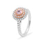 18ct Rose & White Gold Argyle Pink Diamond Double Halo Ring