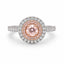 18ct Rose & White Gold Pink Diamond Ring