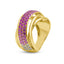 Yellow Gold Pink Sapphire Ring