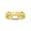 Diamond-Set Link Ring in 18ct Yellow Gold