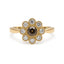 18ct Yellow Gold Chocolate Diamond Halo Ring