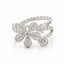 18ct White Gold Diamond Floral Ring