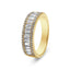 18ct yellow Gold Baguette & Brilliant Cut Diamond Ring