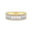 18ct yellow Gold Baguette & Brilliant Cut Diamond Ring
