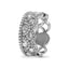 18ct White Gold Diamond Crown Ring