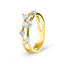18ct Yellow & White Gold Multi-Cut Diamond Double Row Ring