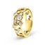 18ct Yellow Gold Scattered Bezel Set Diamond Ring