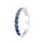Diamond and Blue Sapphire Gradient Ring