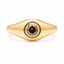 0.35ct Australian Champagne Diamond Signet Ring in 9ct Yellow Gold