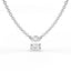 North-South Set Pendant - 18ct Gold Four-Claw Oval Diamond Necklace