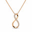 18ct Rose Gold Diamond Infinity Pendant