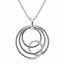 9ct White Gold Triple Circle Diamond Pendant