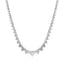14ct White Gold Graduated Diamond Tennis Necklace