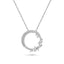 18ct White Gold Marquise & Round Diamond Circle Pendant