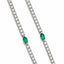Emerald and Diamond Tennis Necklace in 18ct White Gold