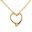 9ct Yellow Gold Diamond Open Heart Pendant with 45cm Chain