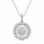 0.87ct Round & Tapered Baguette Diamond Pendant in 18ct White Gold