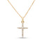 0.10ct Diamond Cross Pendant in 9ct Yellow Gold with 45cm Chain