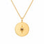 0.04ct Australian Champagne Diamond Star Disc Pendant in 9ct Yellow Gold