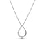 9ct White Gold Diamond Pendant Necklace