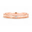 Filigree Engraved Ring with Hammer-Set Brilliant Cut Diamond - 9ct Rose Gold band