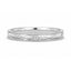 Filigree Engraved Ring with Hammer-Set Brilliant Cut Diamond - 18ct White Gold band