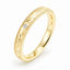 Filigree Engraved Ring with Hammer-Set Brilliant Cut Diamond - 18ct Yellow Gold band