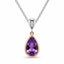 9ct White Gold Amethyst Pendant