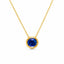 9ct Yellow Gold Blue Sapphire Bezel Pendant