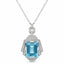 19.00ct Aquamarine and Diamond Pendant in Platinum