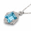 19.00ct Aquamarine and Diamond Pendant in Platinum