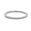Mens 9ct White Gold Diamond Cut Curb Link Bracelet