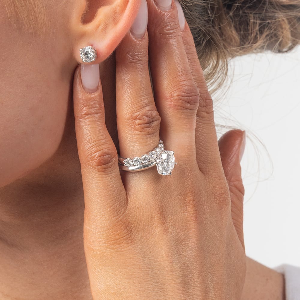 Our wedding rings can be crafted to complement your engagement ring, including curved, fitted and custom-made designs.