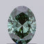 0.54 Carat Oval Cut Fancy Green
