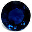 0.53 Carat Round Cut Blue Sapphire
