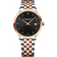 Men’s Rose Gold Black Dial Quartz Watch