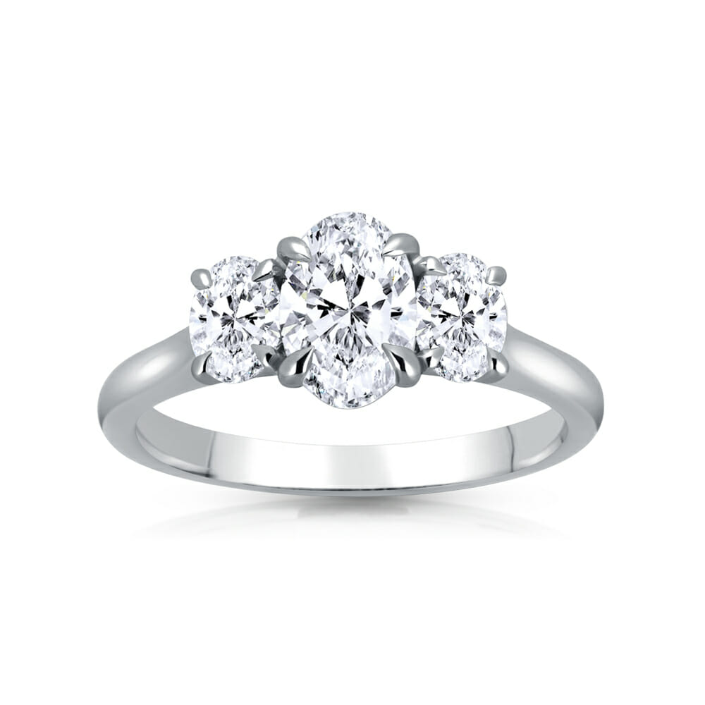 Oval Trilogy Engagement ring