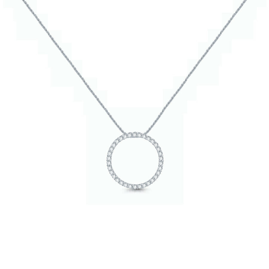 diamond circle pendant
