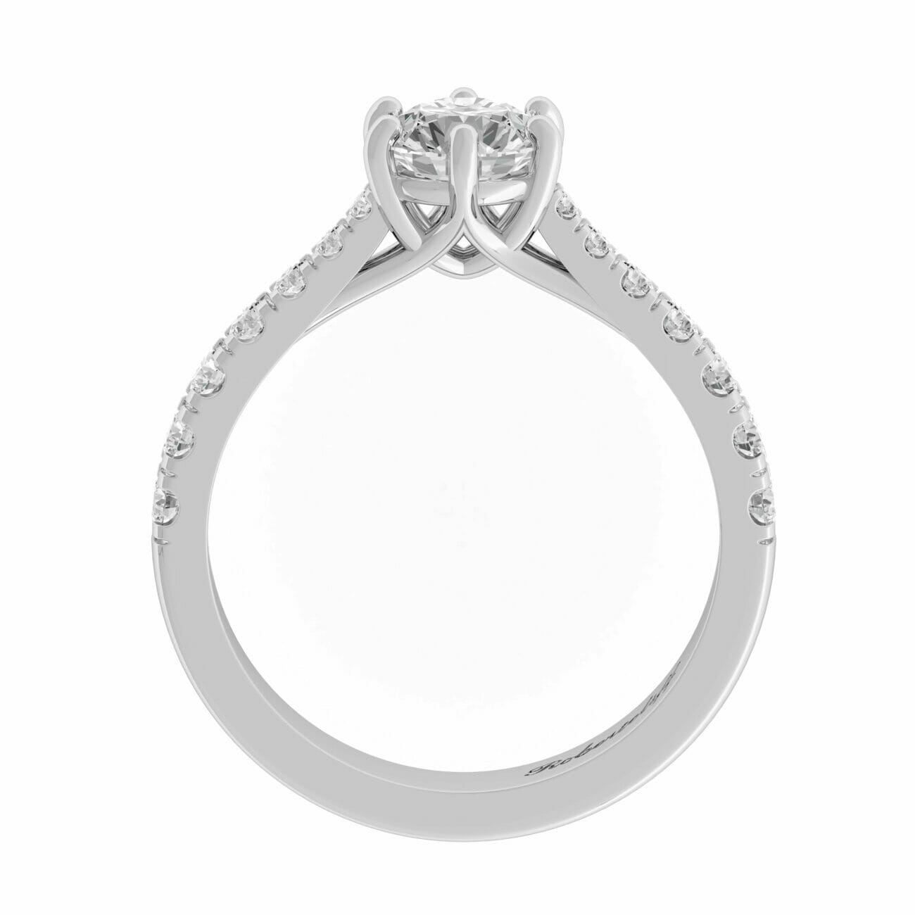 Six claw engagement ring