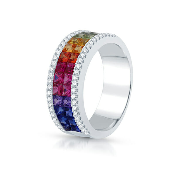 rainbow sapphire ring