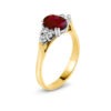 Ruby and diamond trilogy ring