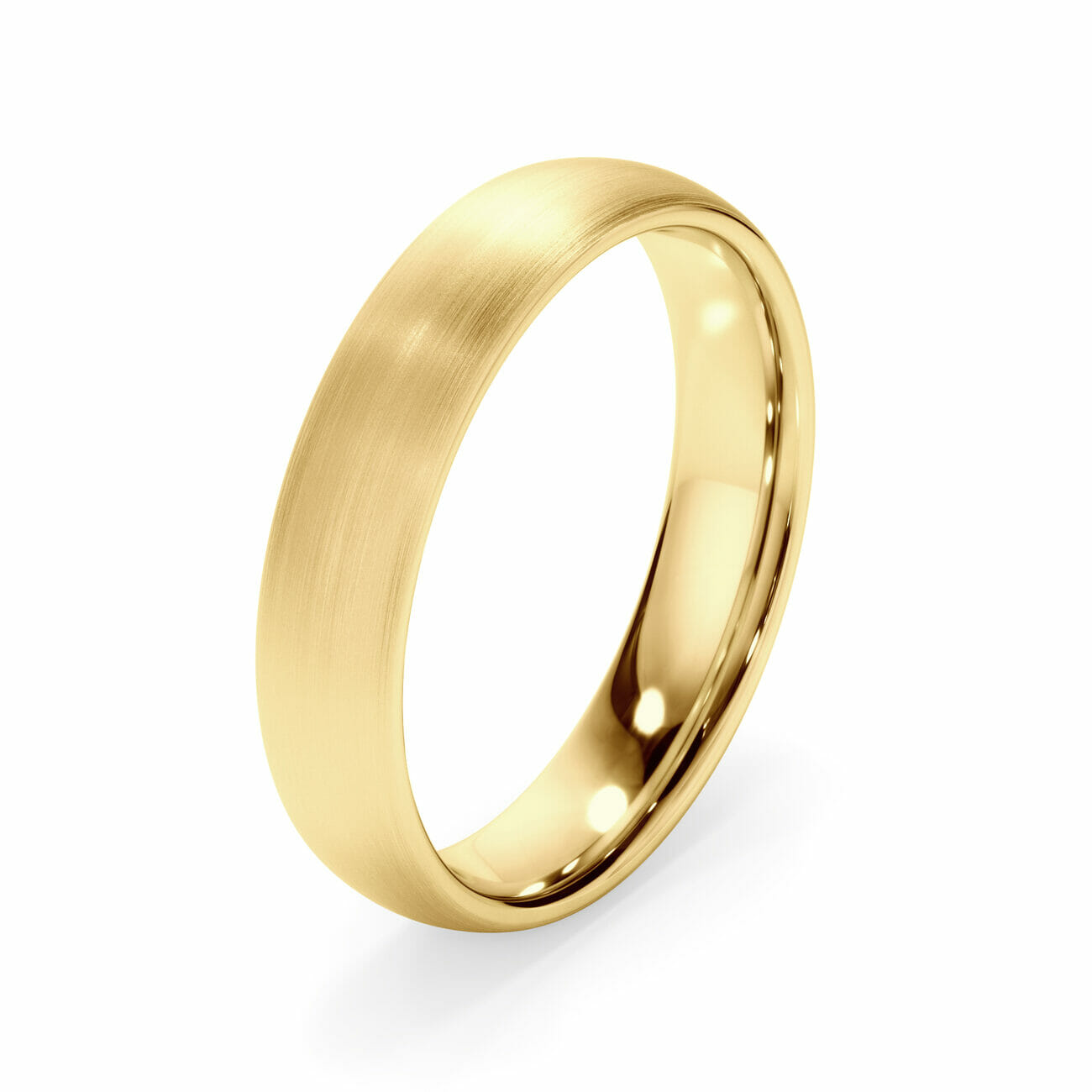 5mm Brushed Mens Wedding Ring